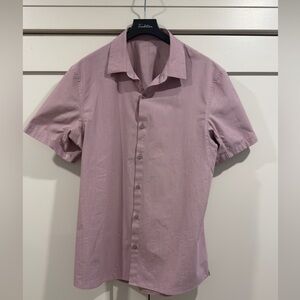 Lululemon Men's Short-Sleeve Button-Up Shirt in Dusty Pink
